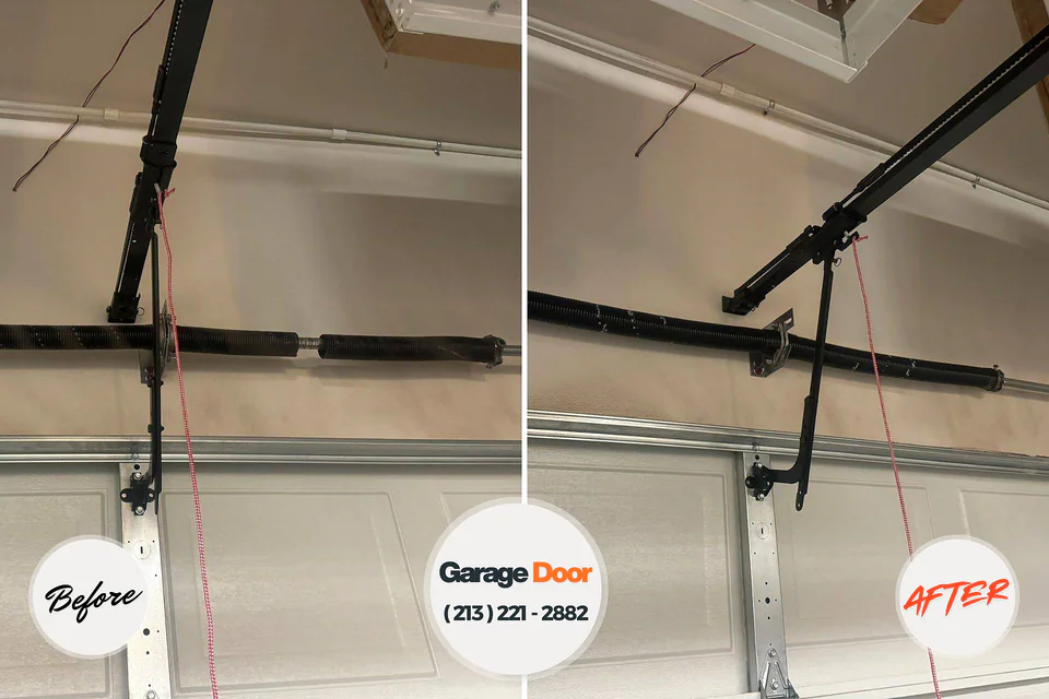 Before and after: garage door repair Bayard, NE